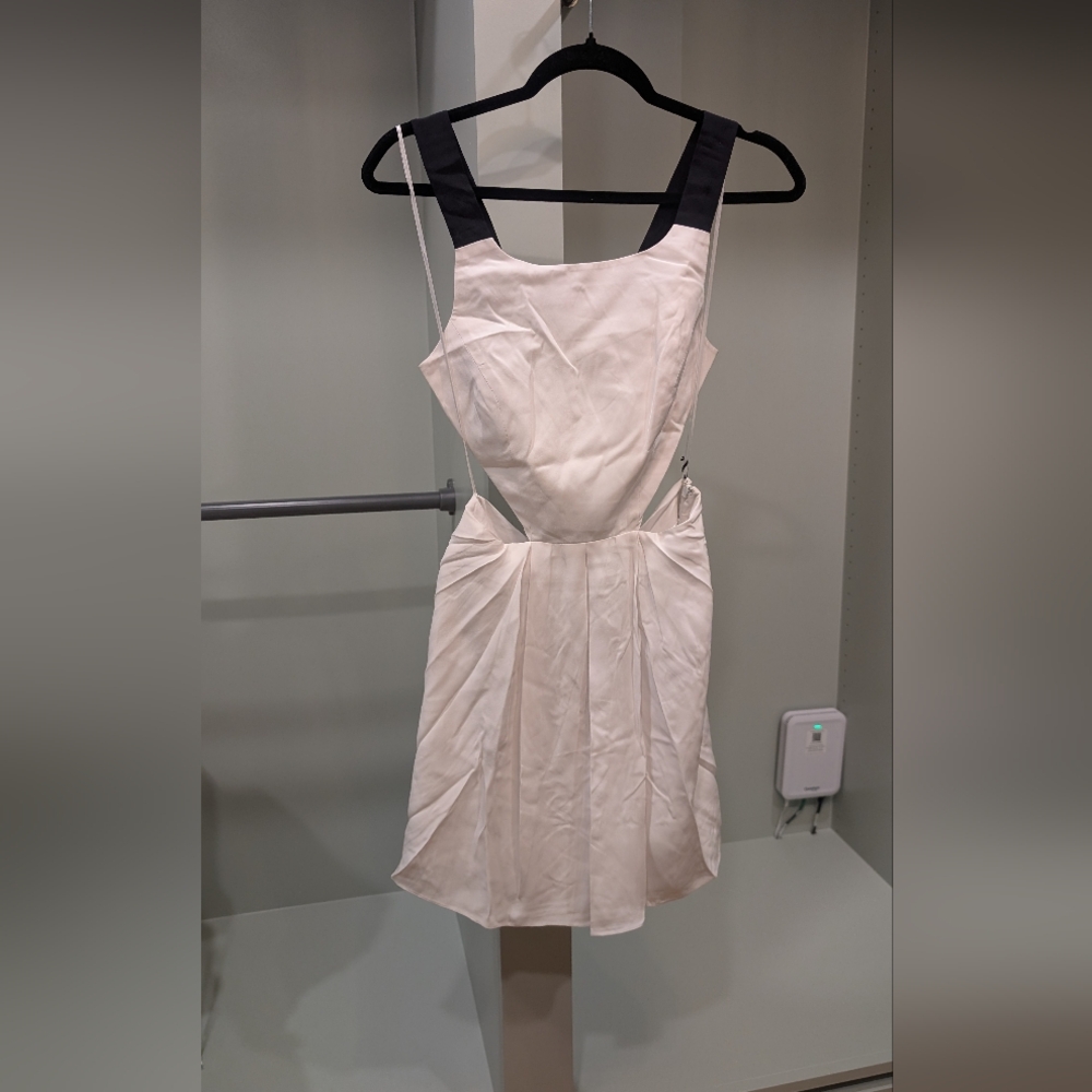 JAYGODFREY White and Black Mini Dress